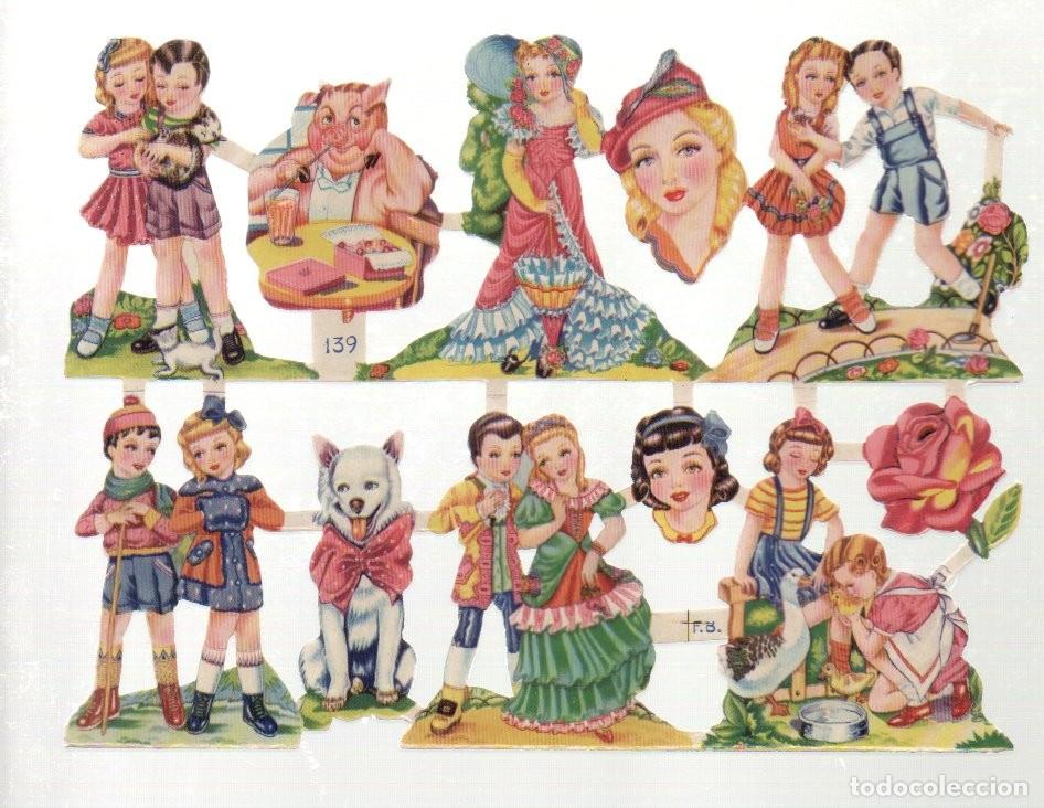 Coleccionismo cromos troquelados antiguos: CROMOS TROQUELADOS ORIGINALES, - LAMINA FB 139 - CON BRILLO Y RELIEVE. ORIGINAL - COMPLETA