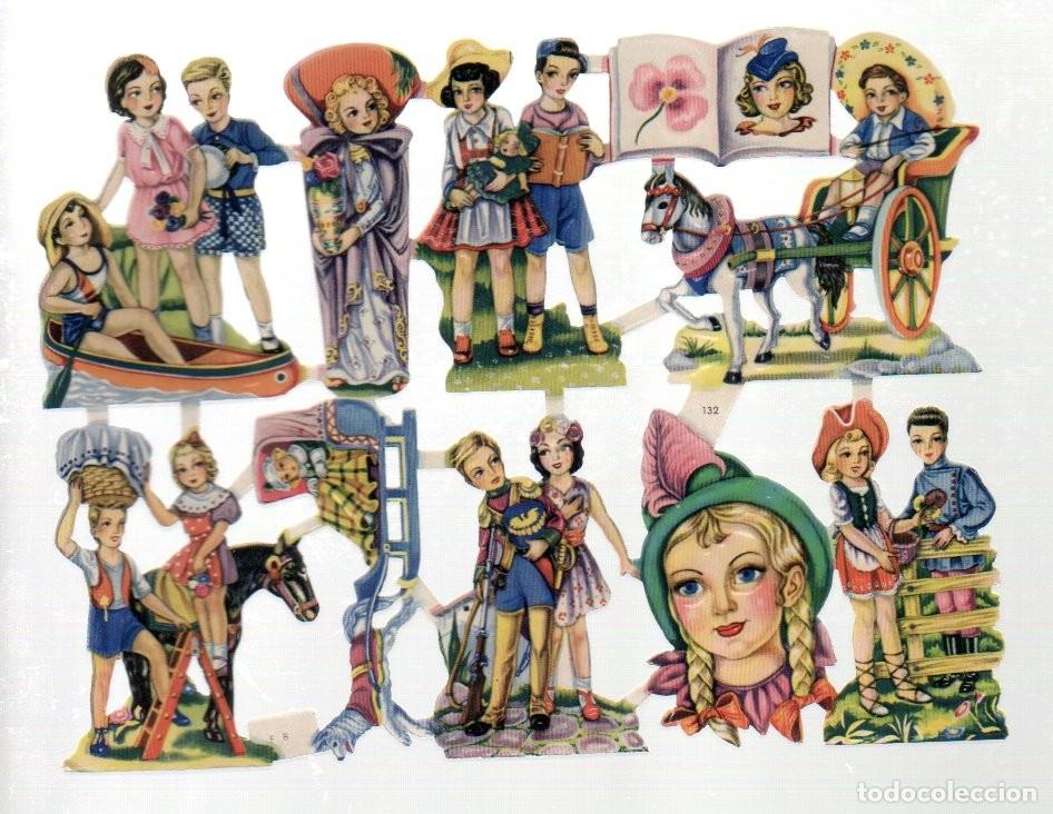 Coleccionismo cromos troquelados antiguos: CROMOS TROQUELADOS ORIGINALES, - LAMINA FB 132 - CON BRILLO Y RELIEVE. ORIGINAL - COMPLETA