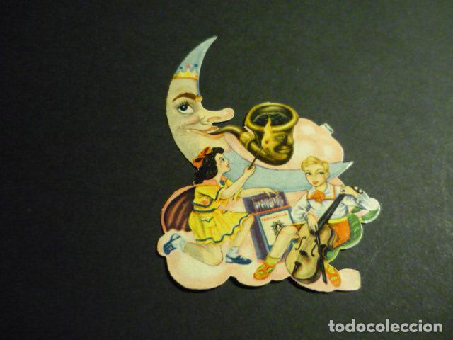 Collezionismo Figurine ritagliate antiche: CROMO TROQUELADO O DE PICAR NI&Ntilde;OS EN LUNA