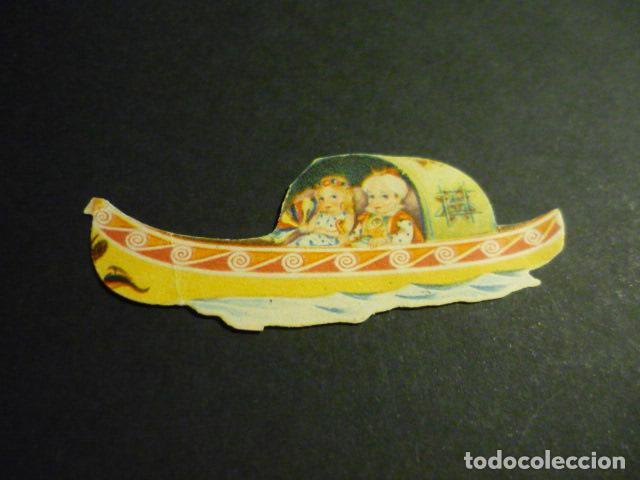 Collectionnisme Cartes &agrave; collectionner massicot&eacute;es anciennes: CROMO TROQUELADO O DE PICAR NI&Ntilde;OS EN BARCA