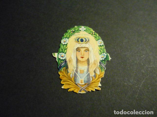 Collectionnisme Cartes &agrave; collectionner massicot&eacute;es anciennes: CROMO TROQUELADO O DE PICAR VIRGEN MARIA