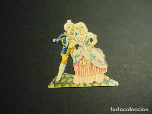 Collectionnisme Cartes &agrave; collectionner massicot&eacute;es anciennes: CROMO TROQUELADO O DE PICAR PAREJA ELEGANTE