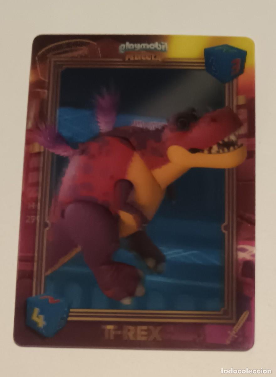 Coleccionismo cromos troquelados antiguos: Playmobil-Pelicula-3 D-T rex-H 29.