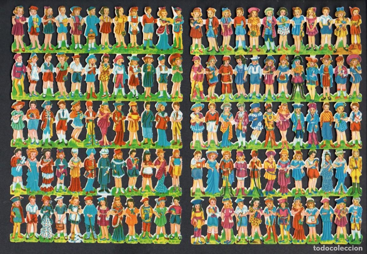 Coleccionismo cromos troquelados antiguos: CROMOS TROQUELADOS ORIGINALES, - 2 LAMINAS DIFERENTES - CON BRILLO Y RELIEVE. ORIGINAL - COMPLETA