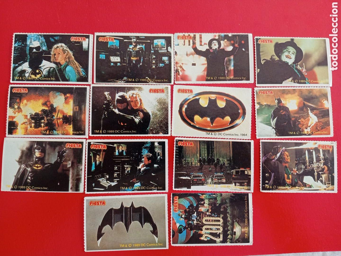 Collectionnisme Cartes &agrave; collectionner massicot&eacute;es anciennes: Lote cromos Batman 1989 fiesta