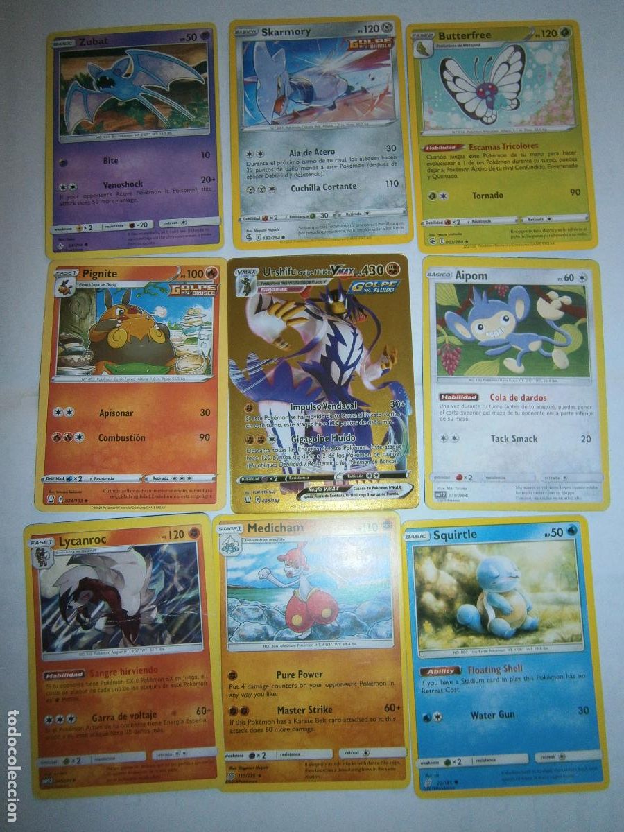 Coleccionismo cromos troquelados antiguos: LOTE DE ANTIGUAS CARTAS CROMOS POKEMON - CG12