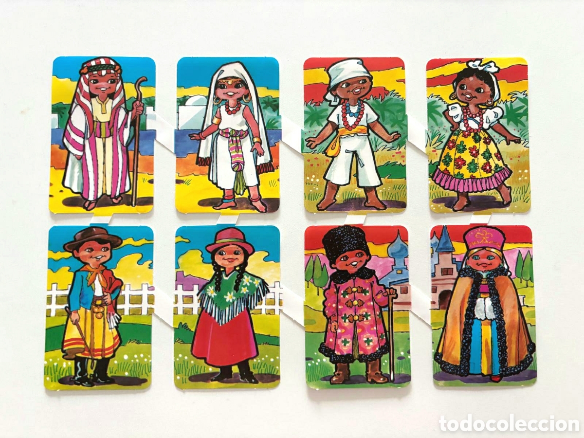 Coleccionismo cromos troquelados antiguos: L&aacute;mina CROMOS TROQUELADOS espa&ntilde;oles MAVES GRANDES relieve ni&ntilde;os trajes pa&iacute;ses 70/80 NUEVA colecci&oacute;n