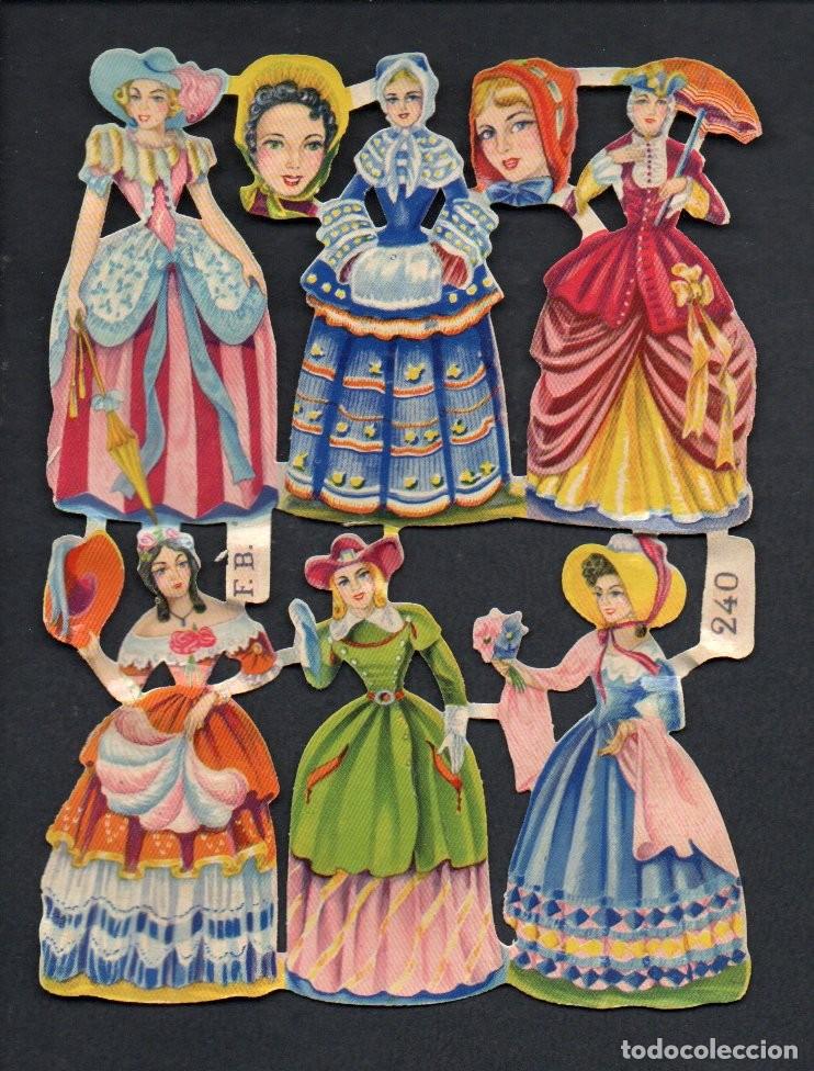 Coleccionismo cromos troquelados antiguos: CROMOS TROQUELADOS ANTIGUOS - LAMINA FB 240, CON BRILLO Y RELIEVE. ORIGINAL A&Ntilde;OS 50. COMPLETA.