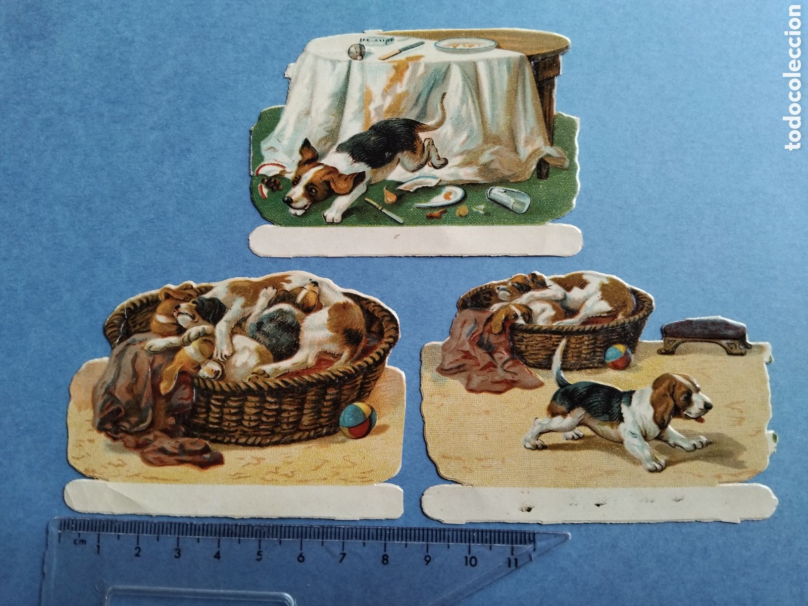 Coleccionismo cromos troquelados antiguos: Antiguos cromos troquelados perros