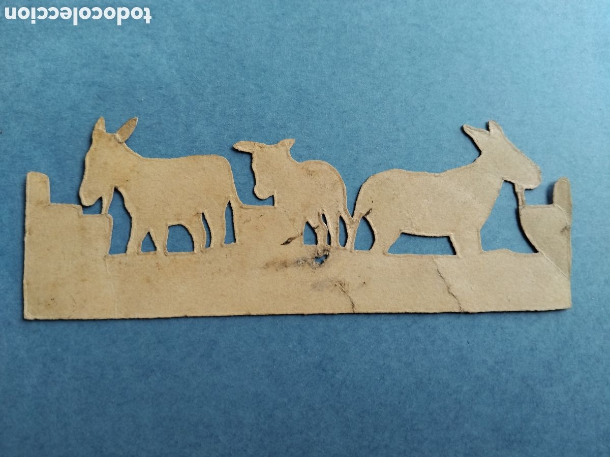 Coleccionismo cromos troquelados antiguos: Cromo troquelado, burros - Foto 2