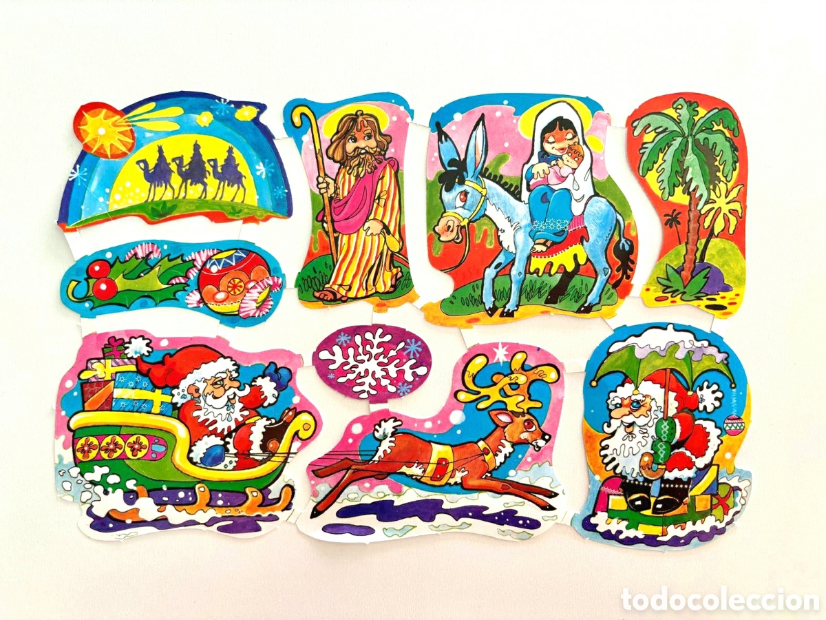 Coleccionismo cromos troquelados antiguos: L&aacute;mina CROMOS TROQUELADOS espa&ntilde;oles MAVES GRANDES relieve Navidad 70/80 NUEVA colecci&oacute;n picar