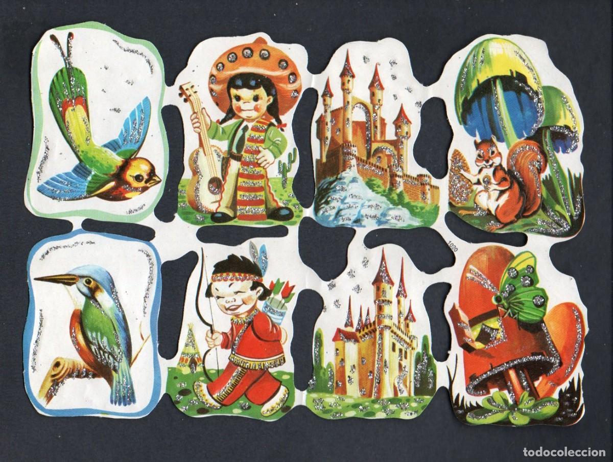 Coleccionismo cromos troquelados antiguos: CROMOS TROQUELADOS - LAMINA LA MARIPOSA 1020 - CON PURPURINA.