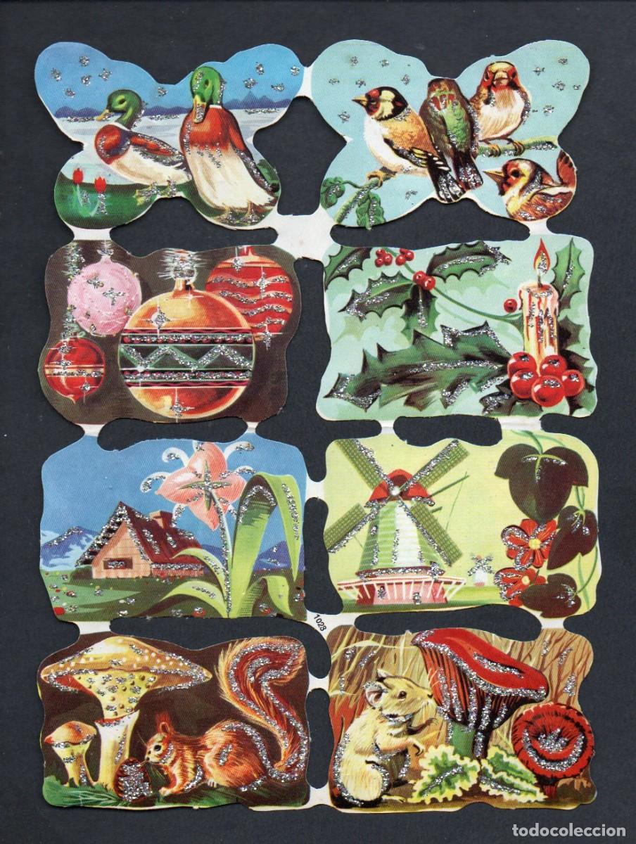 Coleccionismo cromos troquelados antiguos: CROMOS TROQUELADOS - LAMINA ROMA REPRODUCCION DE LA MARIPOSA 1023 - CON PURPURINA.