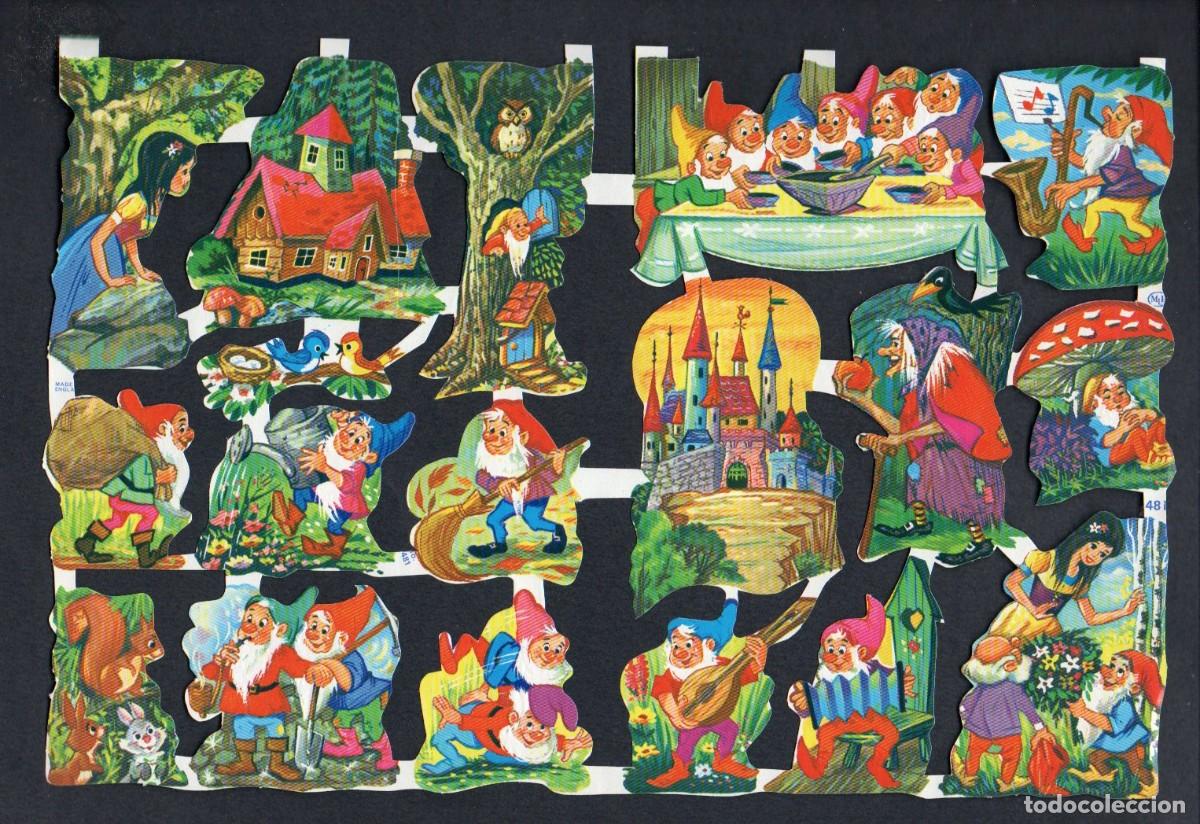 Coleccionismo cromos troquelados antiguos: CROMOS TROQUELADOS - LAMINA MLP 1481 - RELIEVE. 16 X 24 CM. BLANCANIEVES.