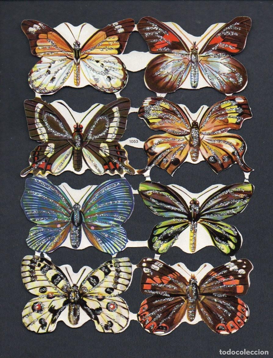 Coleccionismo cromos troquelados antiguos: CROMOS TROQUELADOS - LAMINA LA MARIPOSA 1053 - CON PURPURINA..