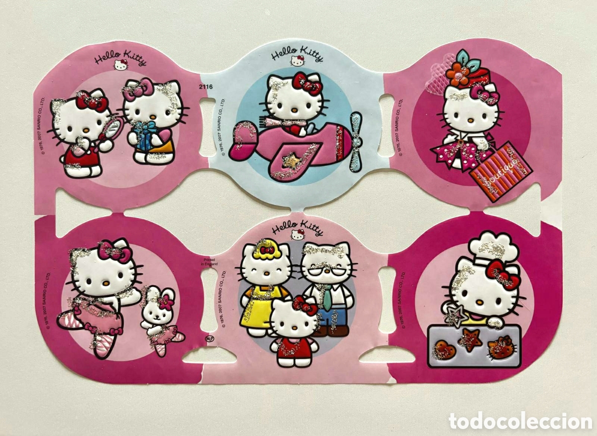Coleccionismo cromos troquelados antiguos: L&aacute;mina CROMOS TROQUELADOS ingleses MLP 2116 dibujos animados HELLO KITTY colecci&oacute;n juegos infantiles