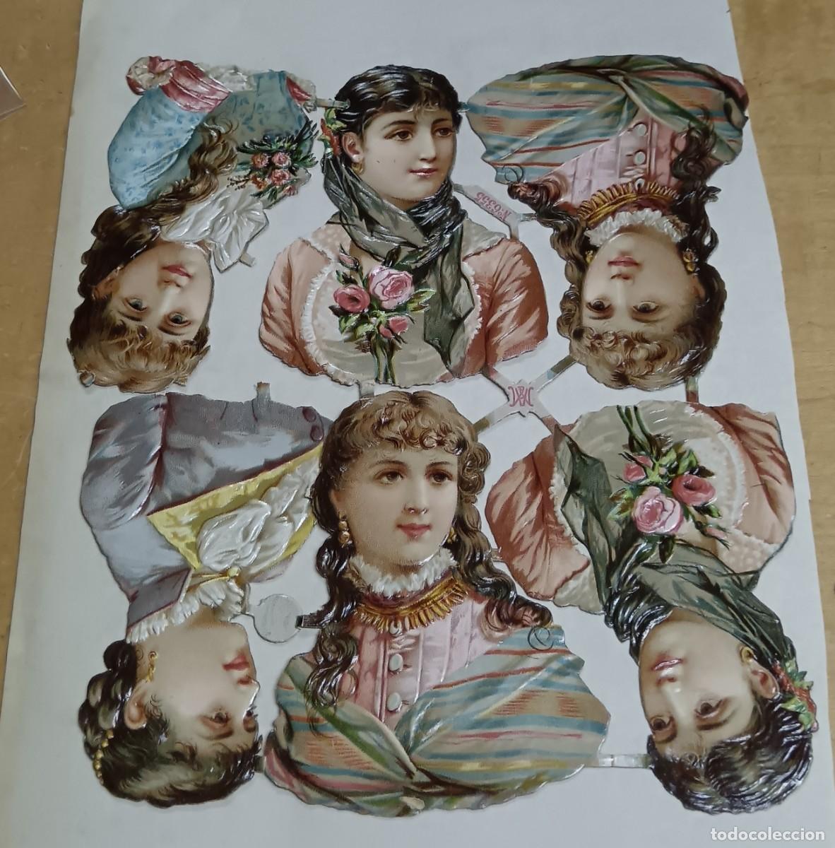 Coleccionismo cromos troquelados antiguos: L&Aacute;MINA ANTIGUA CROMOS TROQUELADOS VICTORIANOS N&ordm; 6355 CON BRILLO Y RELIEVE 15X12 CM.