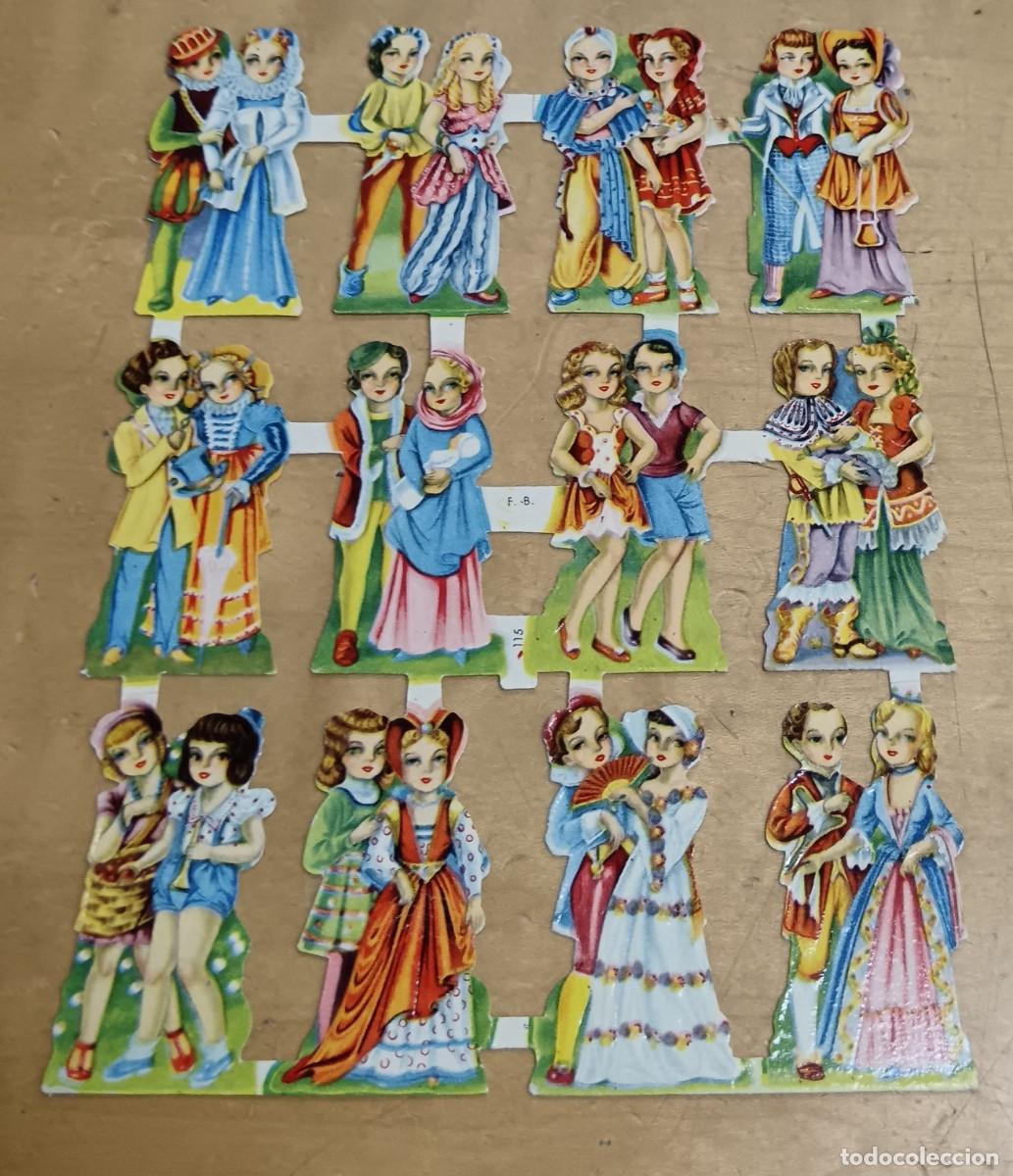 Coleccionismo cromos troquelados antiguos: L&Aacute;MINA ANTIGUA CROMOS TROQUELADOS F.B. N&ordm; 115 CON BRILLO Y RELIEVE 14X10 CM.