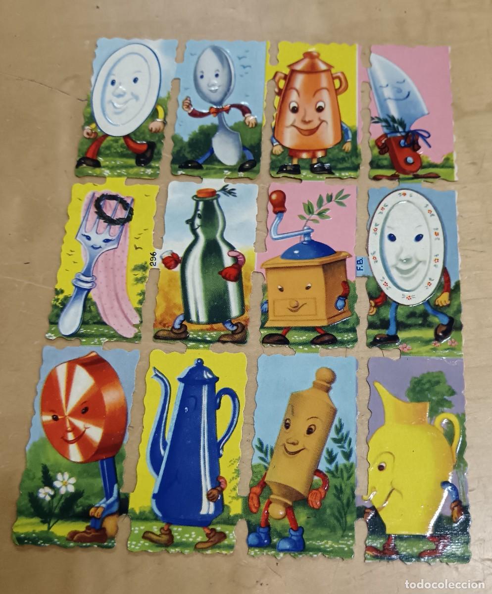 Coleccionismo cromos troquelados antiguos: L&Aacute;MINA ANTIGUA CROMOS TROQUELADOS CON BRILLO Y RELIEVE 15X10,5 CM.