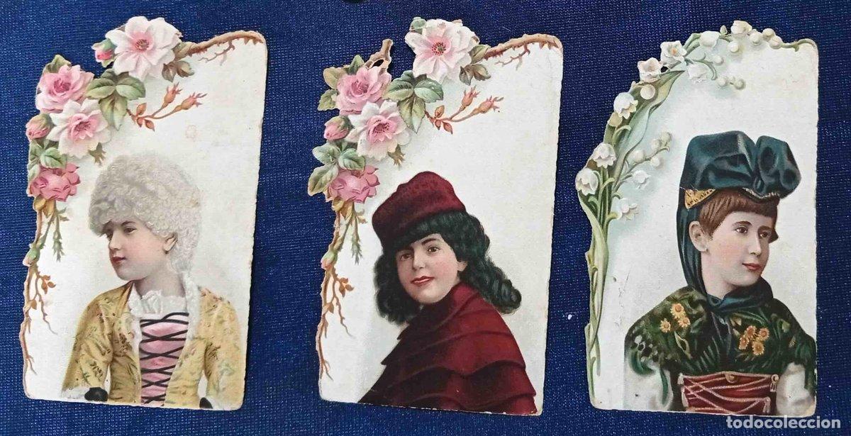 Coleccionismo cromos troquelados antiguos: LOTE DE 3 CROMOS DE NI&Ntilde;OS TROQUELADOS. REGALO DE CHOCOLAT SAINTOIN.