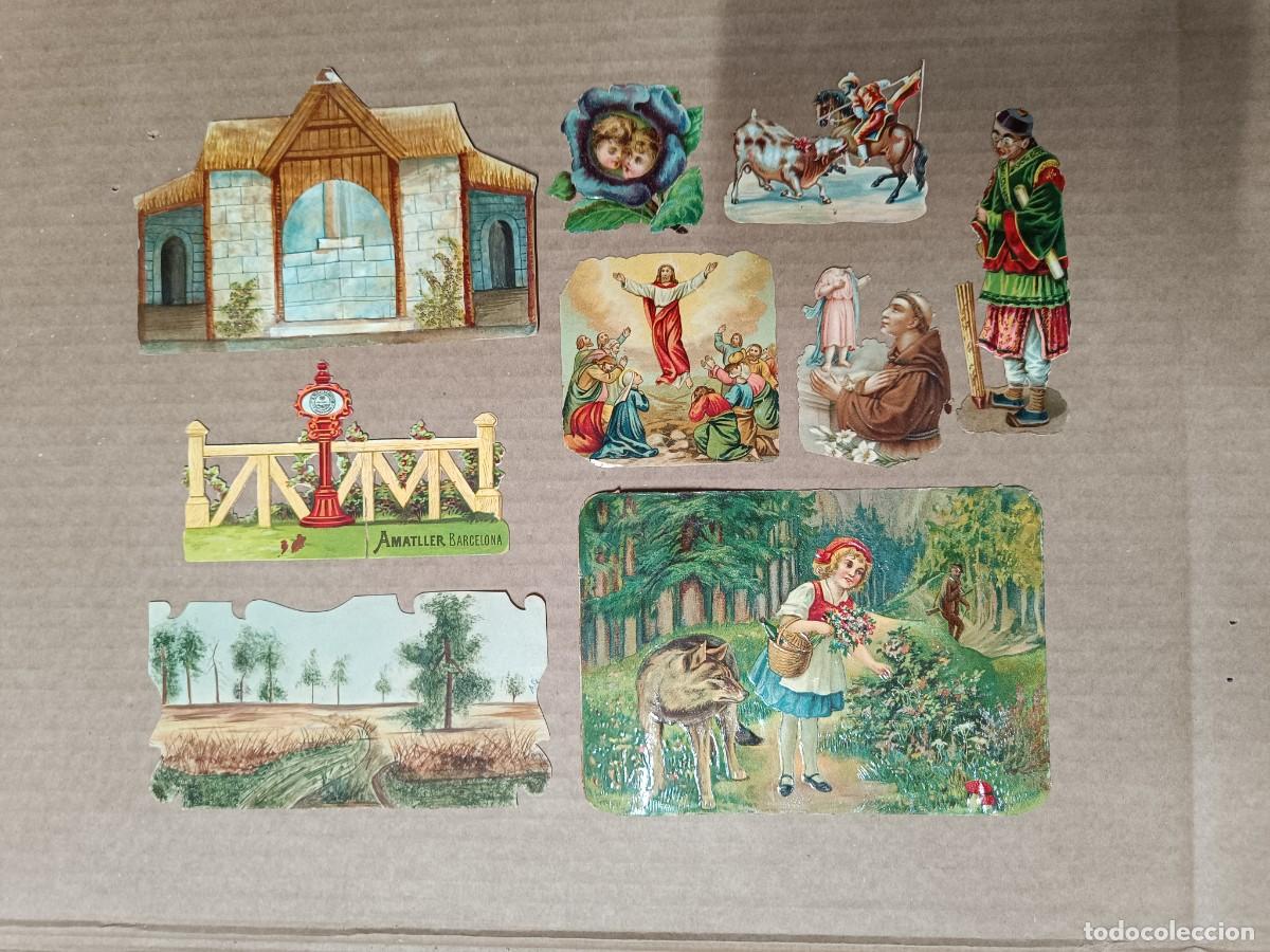 Coleccionismo cromos troquelados antiguos: LOTE DE 9 ANTIGUOS CROMOS TROQUELADOS DEL SIGLO XIX - PPS XX , A CLASIFICAR -P30