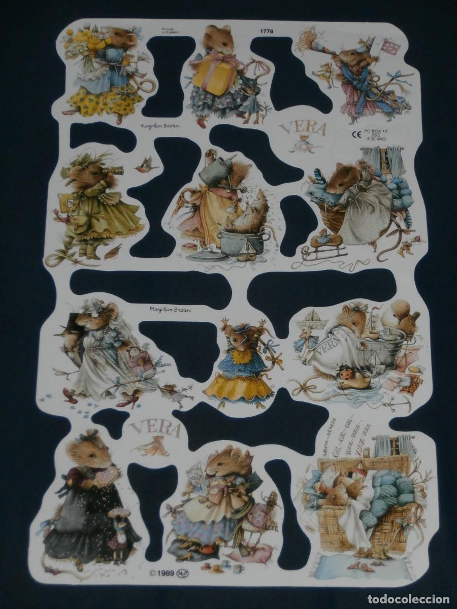 Coleccionismo cromos troquelados antiguos: LAMINA CROMOS TROQUELADOS MLP- 1778.RATITAS. RELIEVE BRILLO. ESCASA