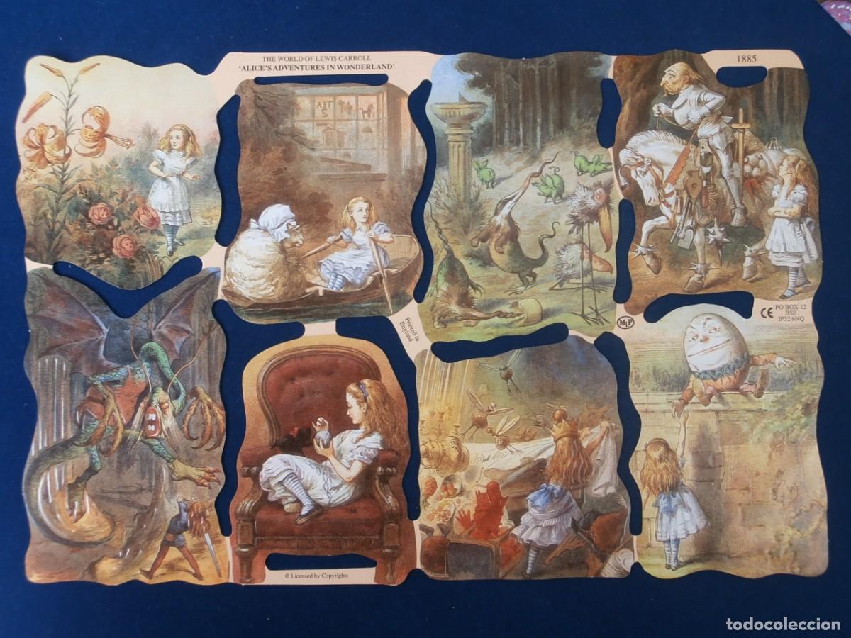 Coleccionismo cromos troquelados antiguos: LAMINA CROMOS TROQUELADOS MLP- 1885. CUENTOS. RELIEVE BRILLO. ESCASA