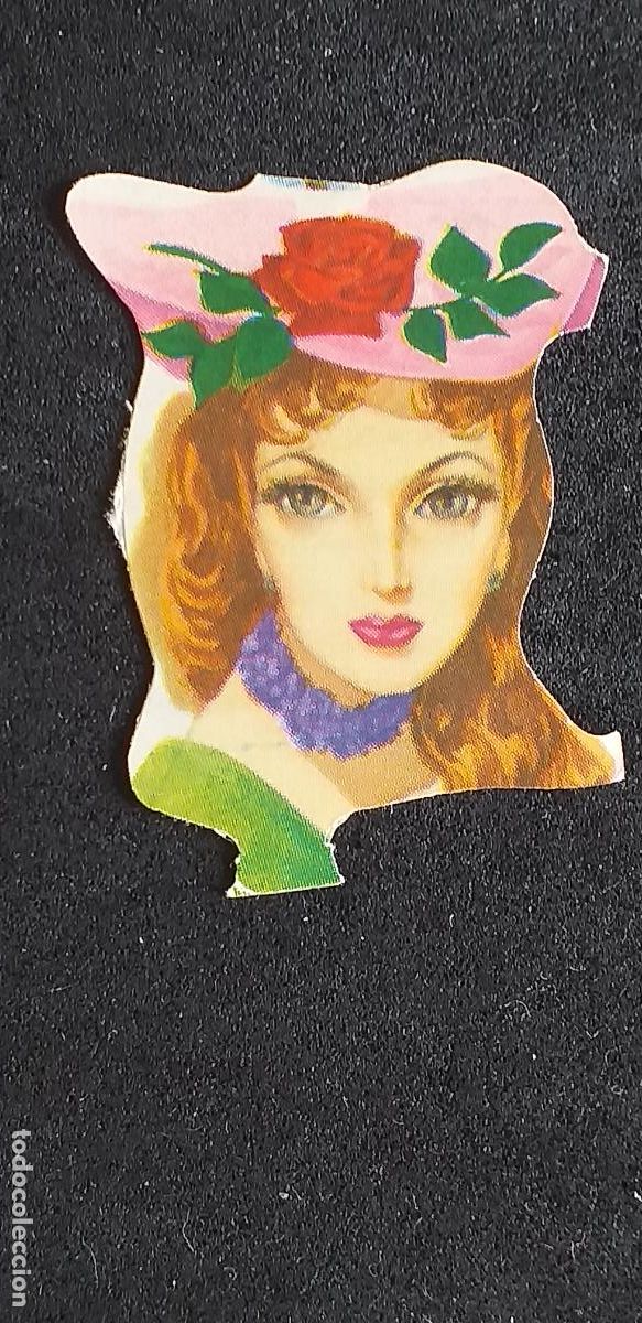 Coleccionismo cromos troquelados antiguos: CROMO TROQUELADO-V8-aprox 25x20mm.-CHICAS