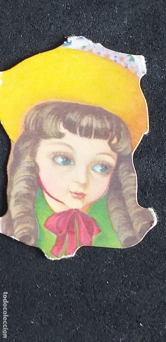 Coleccionismo cromos troquelados antiguos: CROMO TROQUELADO-V8-aprox 25x20mm.-CHICAS.