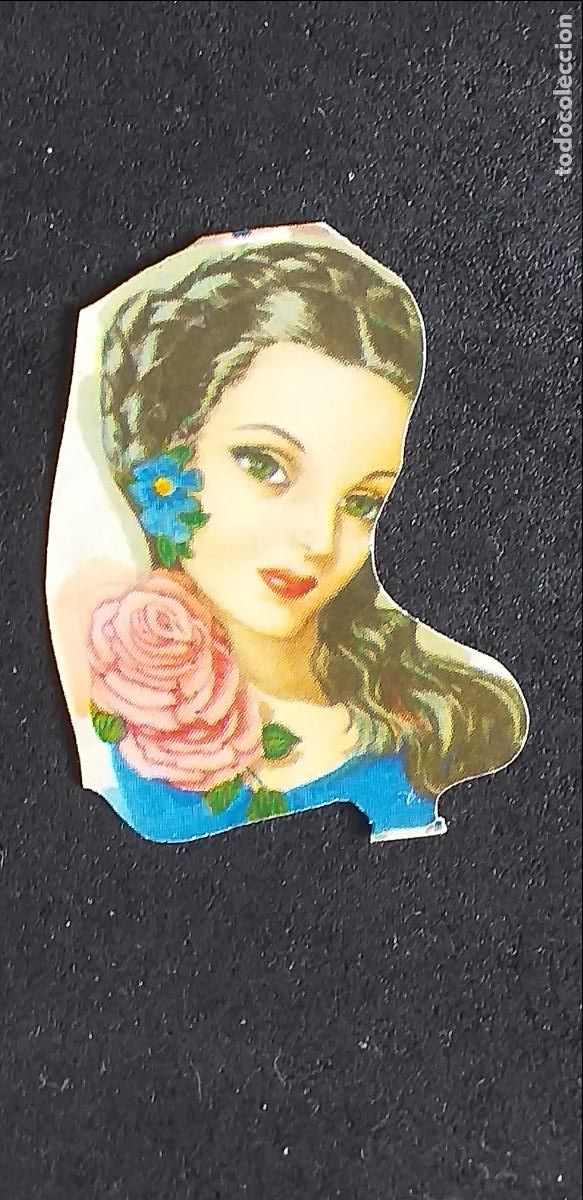 Coleccionismo cromos troquelados antiguos: CROMO TROQUELADO-V8-aprox 25x20mm.-CHICAS.