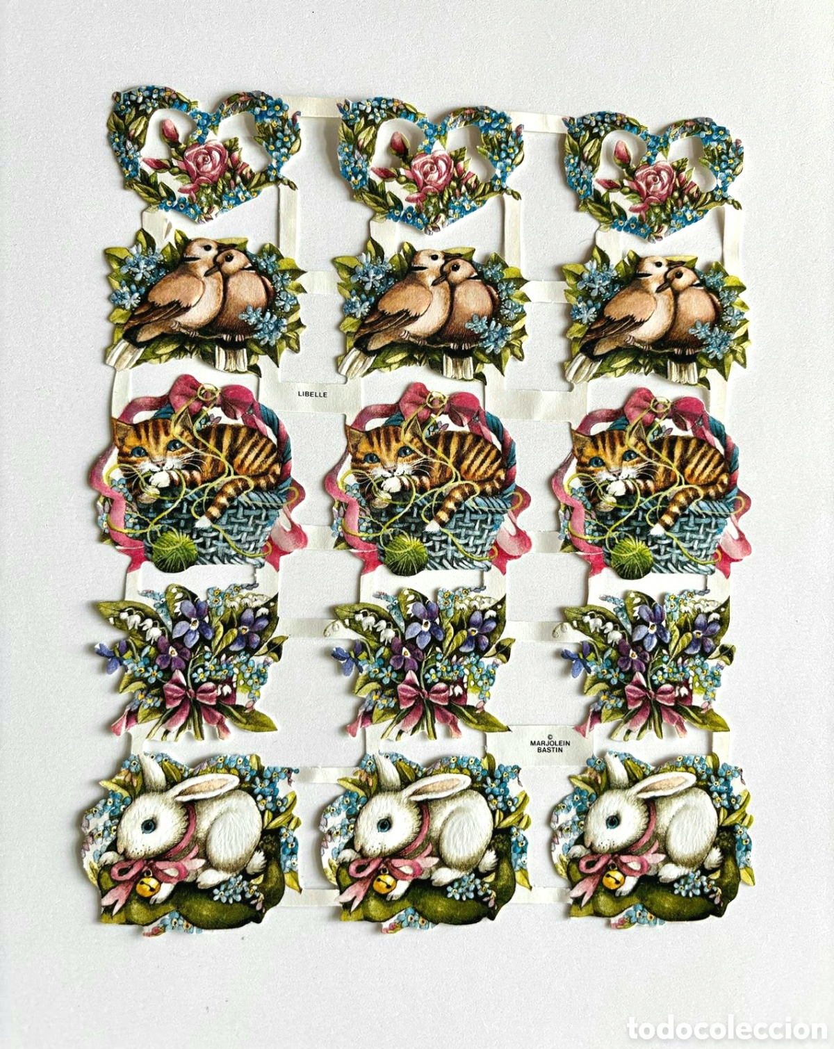 Coleccionismo cromos troquelados antiguos: L&aacute;mina CROMOS TROQUELADOS Libelle relieve dibujos ilustraci&oacute;n Marjolein Bastin NUEVA picar