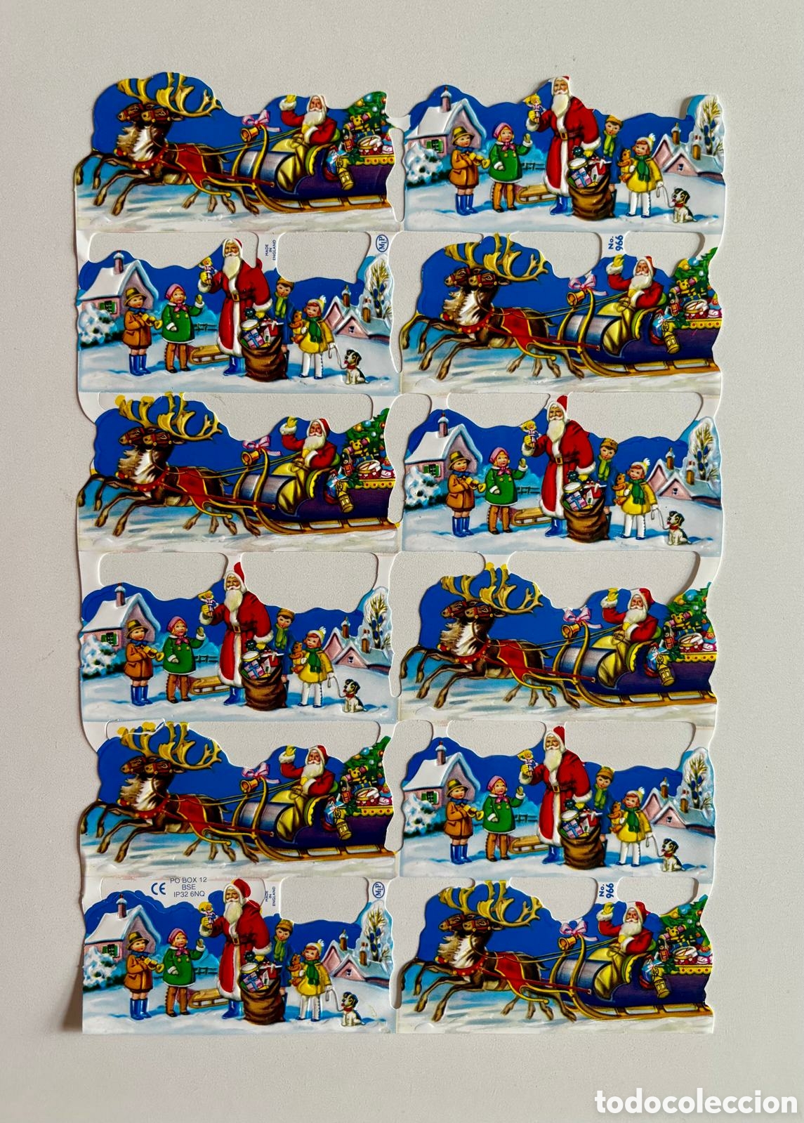 Sammeln alte gestanzte Sammelbilder: L&aacute;mina CROMOS TROQUELADOS ingleses MLP 966 dibujos Navidad Pap&aacute; Noel NUEVA colecci&oacute;n infantiles