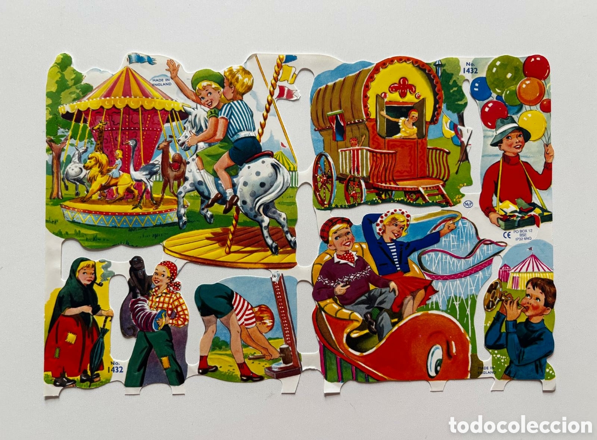Coleccionismo cromos troquelados antiguos: L&aacute;mina CROMOS TROQUELADOS ingleses MLP 1308 dibujos ni&ntilde;os feria NUEVA colecci&oacute;n picar infantil