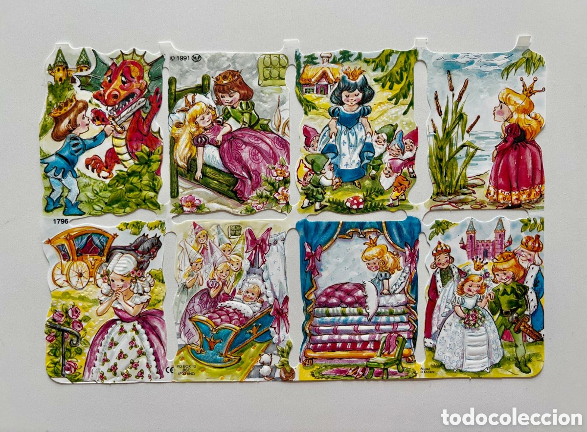 Coleccionismo cromos troquelados antiguos: L&aacute;mina CROMOS TROQUELADOS ingleses MLP 1796 dibujos ni&ntilde;os cuentos NUEVA colecci&oacute;n juegos infantiles