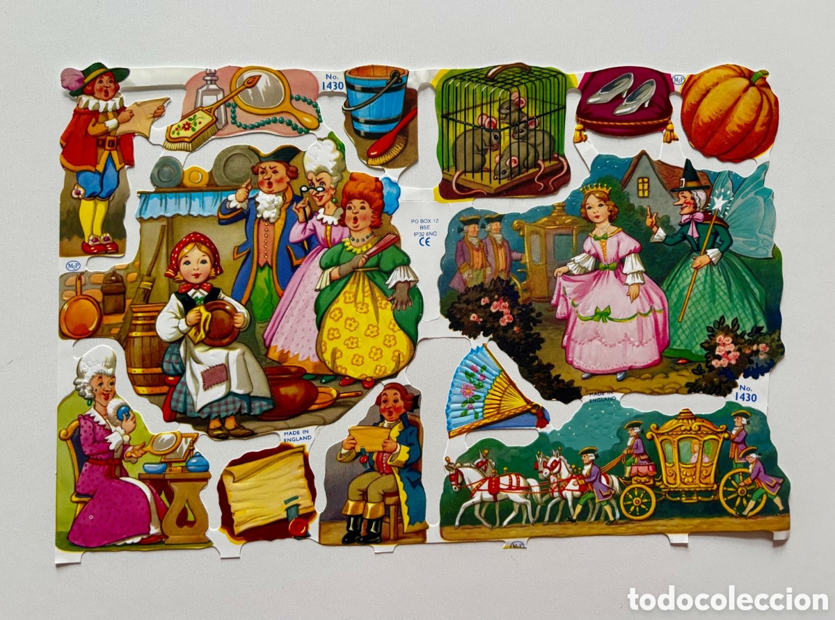 Coleccionismo cromos troquelados antiguos: L&aacute;mina CROMOS TROQUELADOS ingleses MLP 1430 dibujos cuentos Cenicienta NUEVA colecci&oacute;n picar ni&ntilde;os