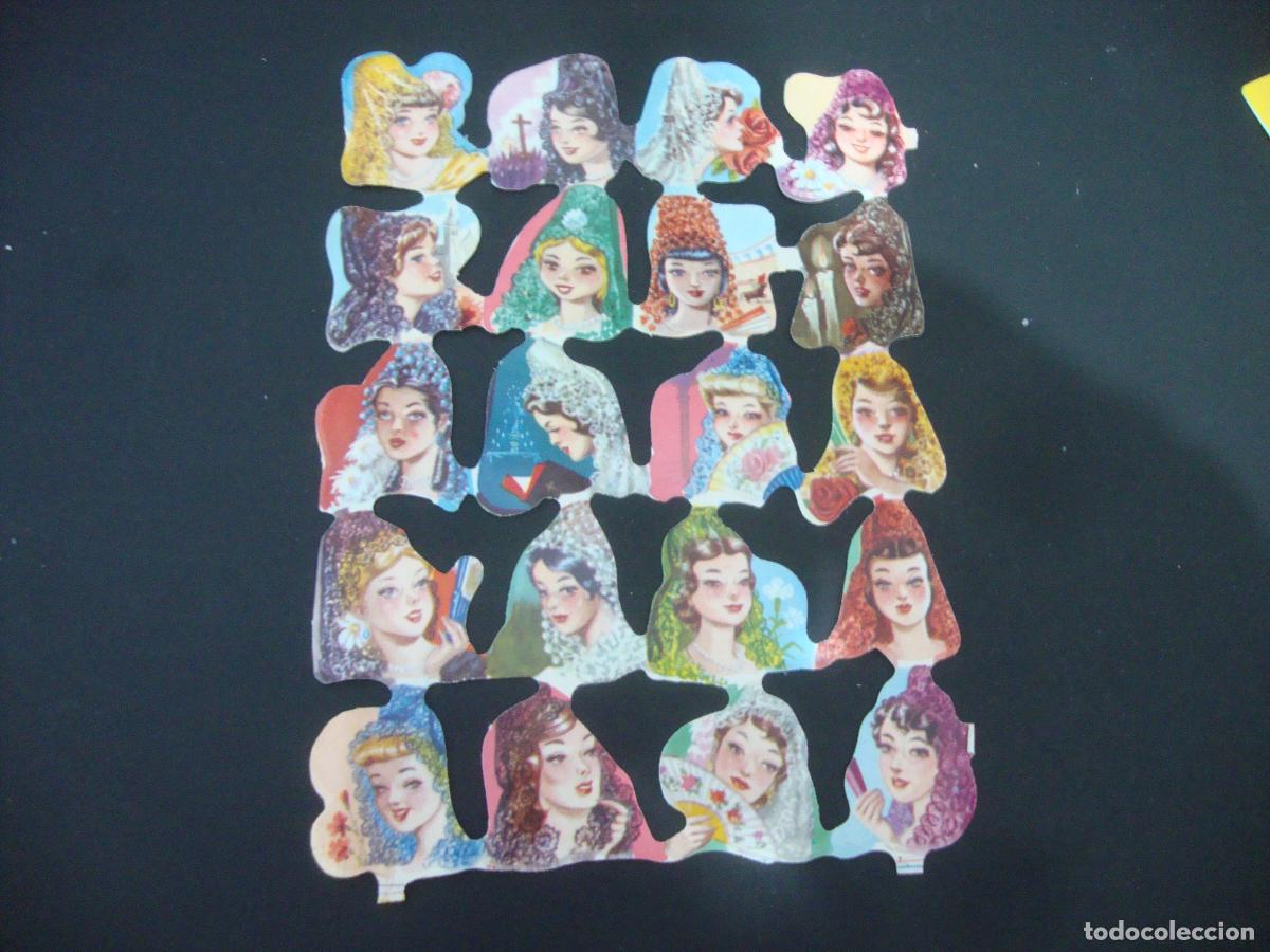 Coleccionismo cromos troquelados antiguos: CROMOS TROQUELADOS NI&Ntilde;AS CON MANTILLA