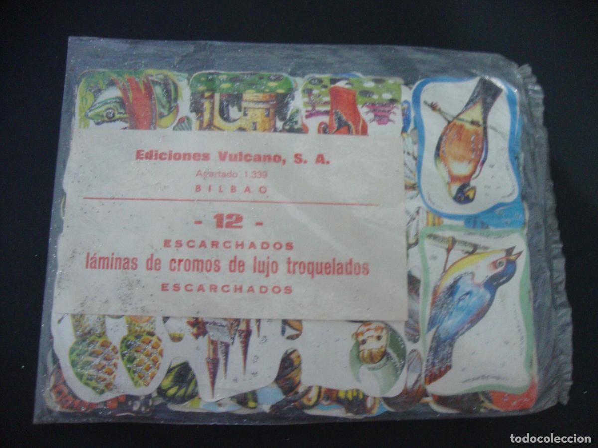 Coleccionismo cromos troquelados antiguos: BOLSA COMPLETA 12 LAMINAS DE CROMOS DE LUJO TROQUELADOS ESCARCHADOS EDICIONES VULCANO