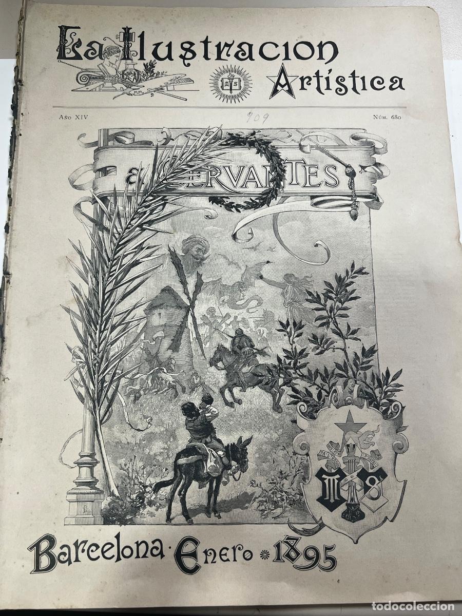Coleccionismo cromos troquelados antiguos: LA ILUSTRACI&Oacute;N ART&Iacute;STICA. N&deg; 680. A&Ntilde;O XIV. BARCELONA. ENERO 1895.