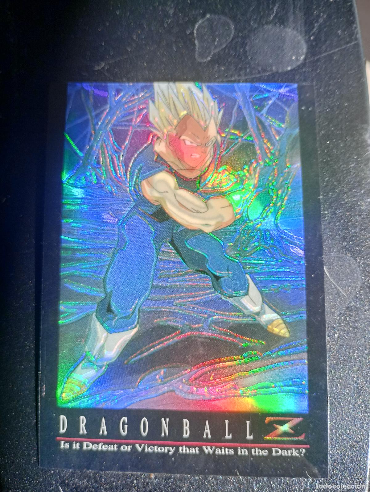 Coleccionismo cromos troquelados antiguos: Carta Dragon Ball Z 1996 JPP Amada Chromium PRISM Especial F - Majin Vegeta