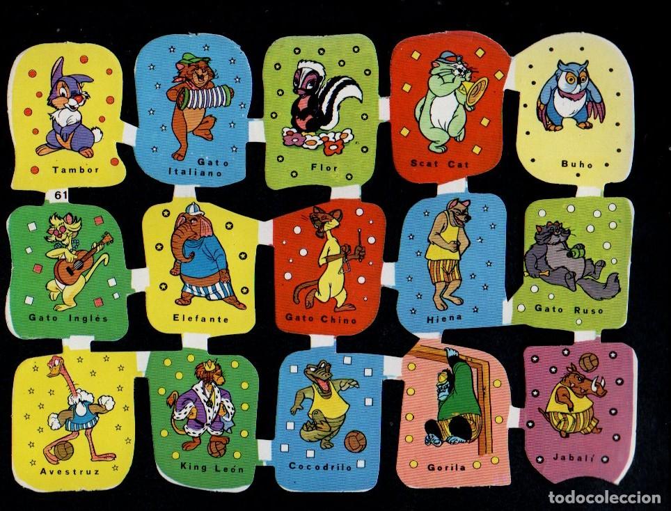 Coleccionismo cromos troquelados antiguos: CROMOS TROQUELADOS - LAMINA EDIVAS 61. WALT DISNEY.