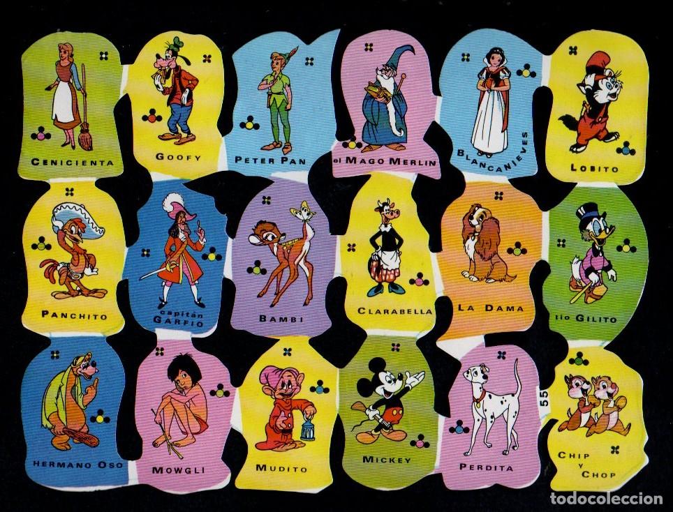 Coleccionismo cromos troquelados antiguos: CROMOS TROQUELADOS - LAMINA EDIVAS 55. WALT DISNEY.
