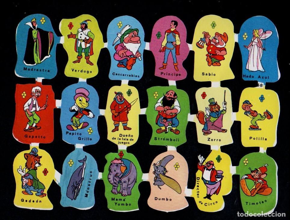 Coleccionismo cromos troquelados antiguos: CROMOS TROQUELADOS - LAMINA EDIVAS 58. WALT DISNEY.