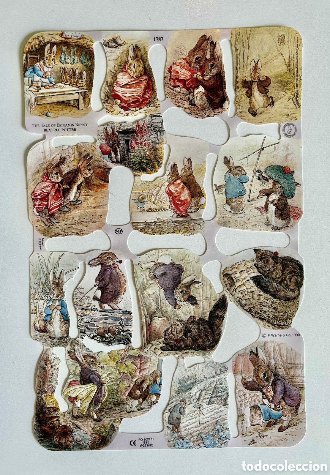 Coleccionismo cromos troquelados antiguos: L&aacute;mina CROMOS TROQUELADOS ingleses MLP 1787 BEATRIX POTTER Benjamin Bunny NUEVA colecci&oacute;n ni&ntilde;as