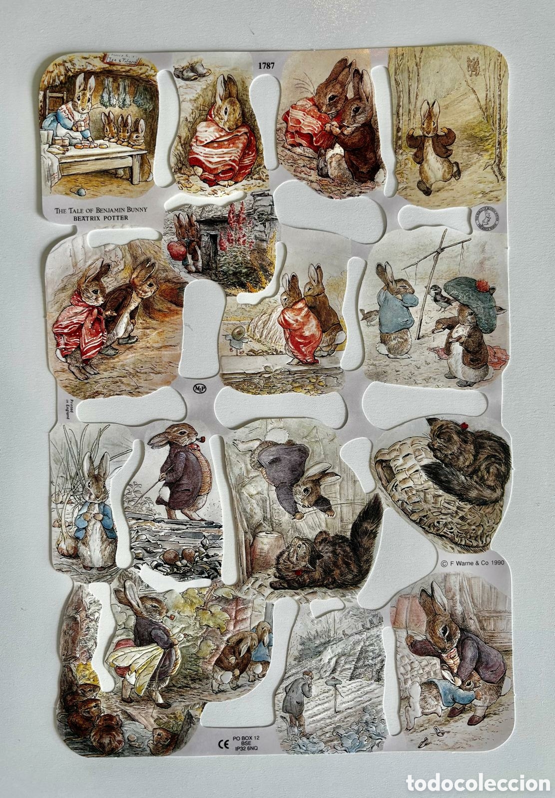 Coleccionismo cromos troquelados antiguos: L&aacute;mina CROMOS TROQUELADOS ingleses MLP 1786 Beatrix Potter Tom Kitten NUEVA colecci&oacute;n ni&ntilde;as
