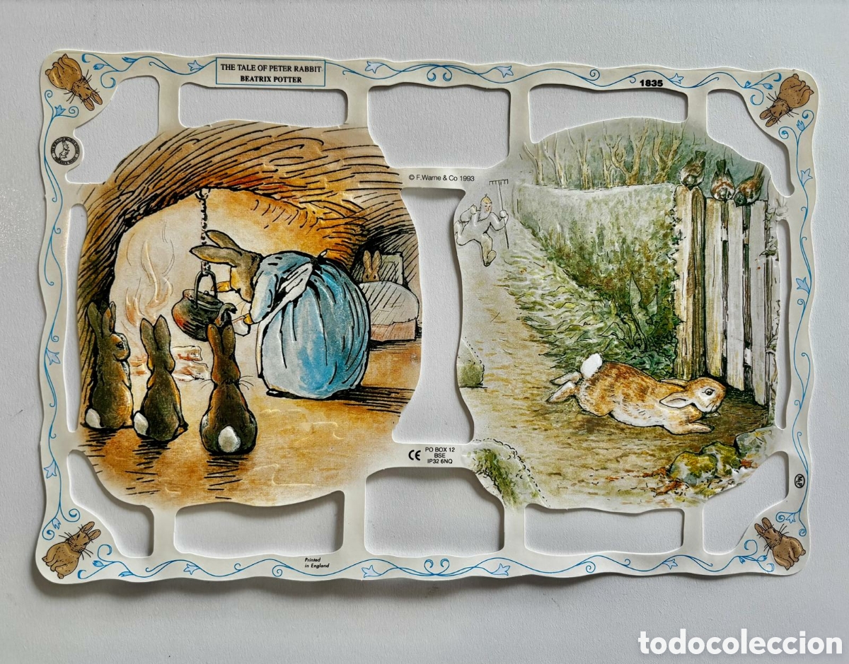 Coleccionismo cromos troquelados antiguos: L&aacute;mina CROMOS TROQUELADOS ingleses MLP 1835 BEATRIX POTTER Peter Rabbit NUEVA colecci&oacute;n ni&ntilde;as