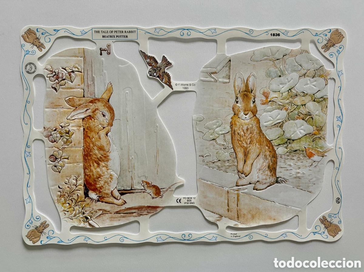 Coleccionismo cromos troquelados antiguos: L&aacute;mina CROMOS TROQUELADOS ingleses MLP 1836 BEATRIX POTTER Peter Rabbit NUEVA colecci&oacute;n ni&ntilde;as