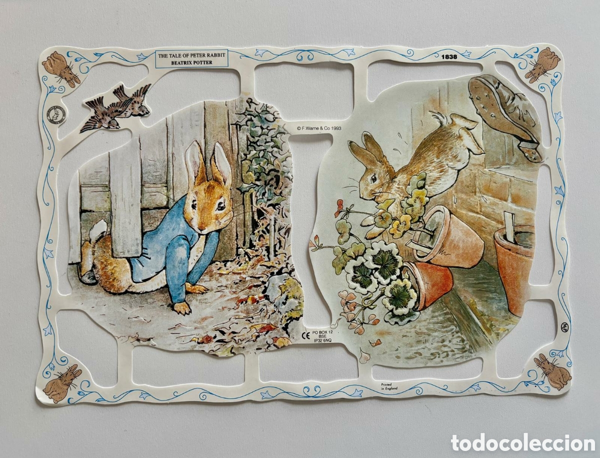 Coleccionismo cromos troquelados antiguos: L&aacute;mina CROMOS TROQUELADOS ingleses MLP 1838 BEATRIX POTTER Peter Rabbit NUEVA colecci&oacute;n ni&ntilde;as