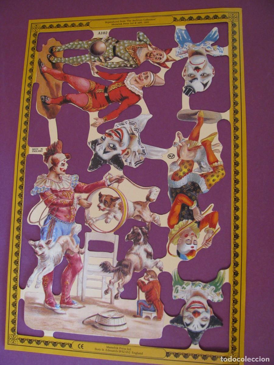 Coleccionismo cromos troquelados antiguos: LAMINA CROMOS TROQUELADOS MLP A102 PAYASOS