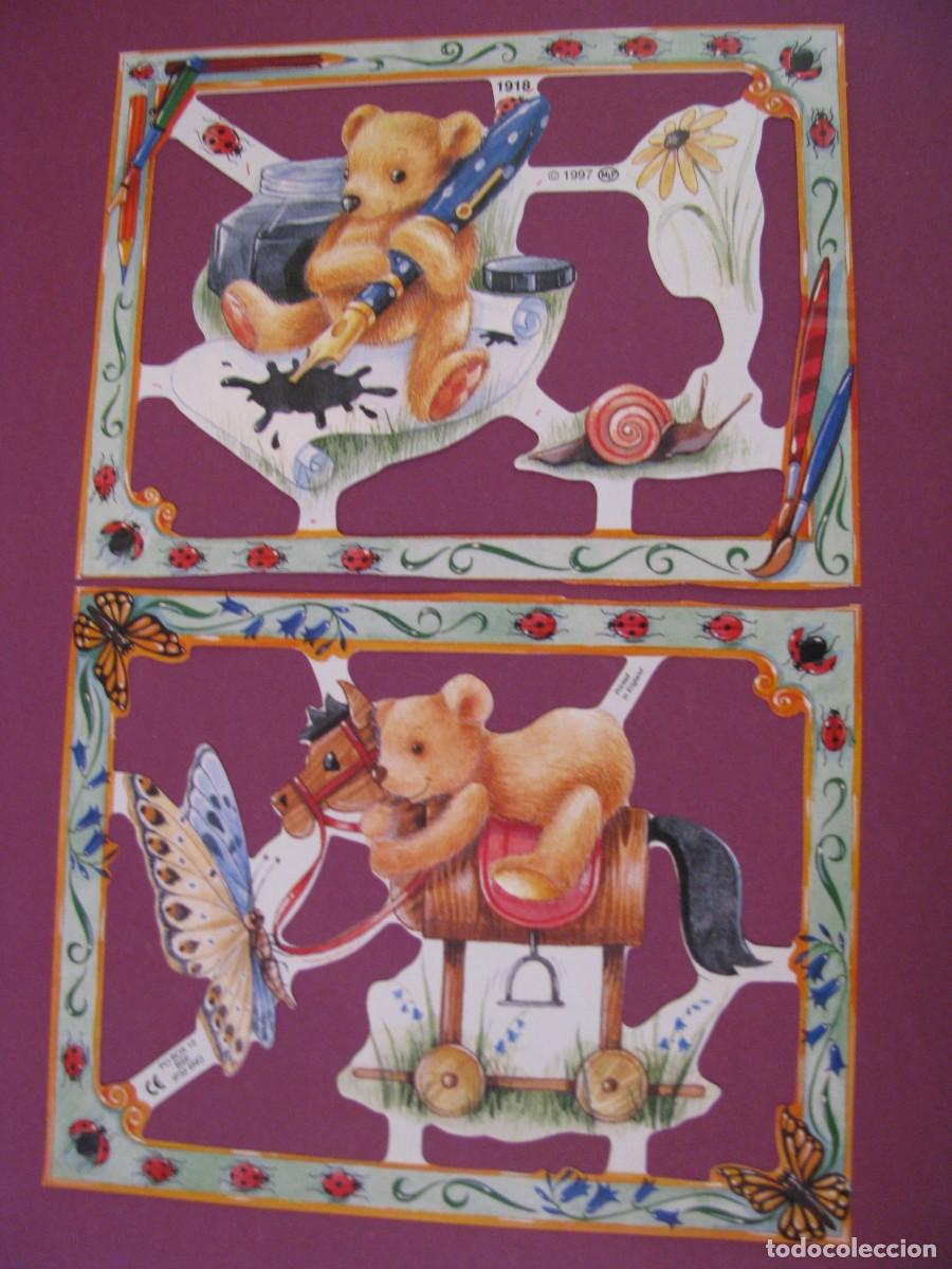 Coleccionismo cromos troquelados antiguos: LAMINA CROMOS TROQUELADOS MLP 1918, CORTADA POR LA MITAD
