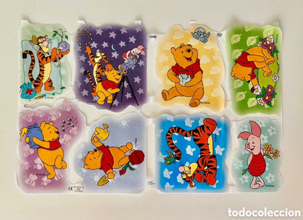 Coleccionismo cromos troquelados antiguos: L&aacute;mina CROMOS TROQUELADOS ingleses MLP 1949 dibujos Winnie the Pooh Walt Disney NUEVA colecci&oacute;n